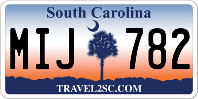 SC license plate MIJ782
