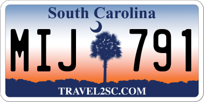 SC license plate MIJ791