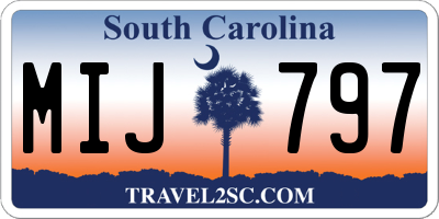 SC license plate MIJ797