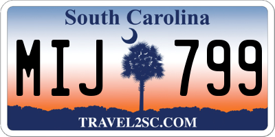 SC license plate MIJ799