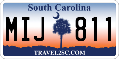 SC license plate MIJ811