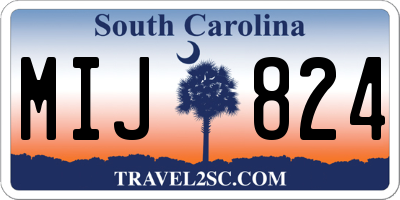 SC license plate MIJ824