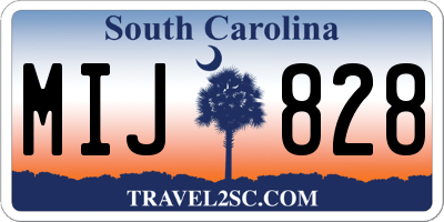 SC license plate MIJ828