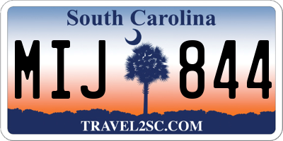 SC license plate MIJ844