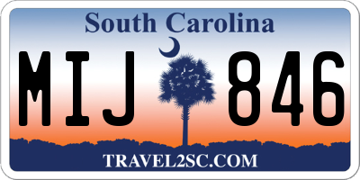 SC license plate MIJ846