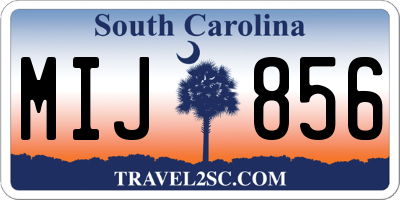 SC license plate MIJ856