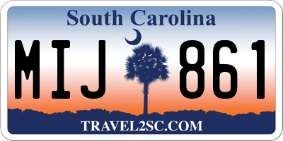 SC license plate MIJ861