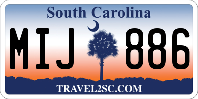 SC license plate MIJ886