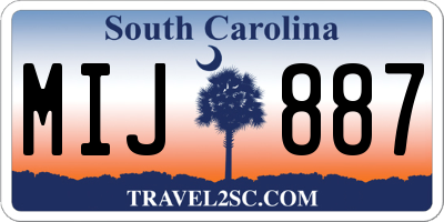 SC license plate MIJ887