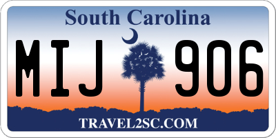 SC license plate MIJ906