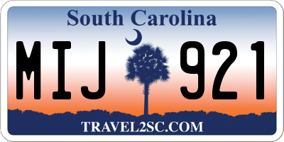 SC license plate MIJ921
