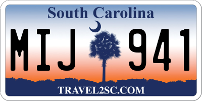 SC license plate MIJ941