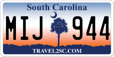 SC license plate MIJ944