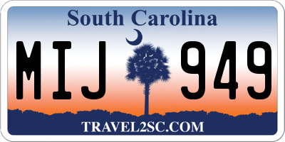 SC license plate MIJ949
