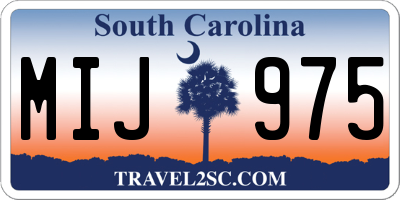 SC license plate MIJ975