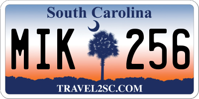 SC license plate MIK256