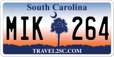 SC license plate MIK264