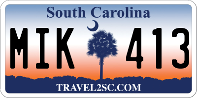 SC license plate MIK413