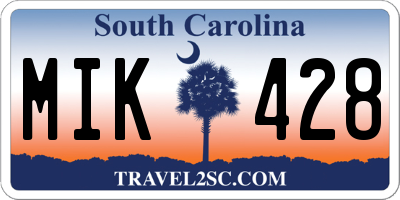 SC license plate MIK428