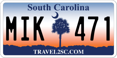 SC license plate MIK471