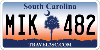 SC license plate MIK482