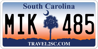 SC license plate MIK485