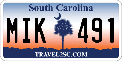 SC license plate MIK491