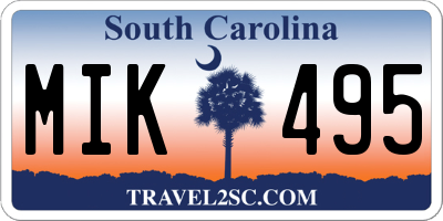 SC license plate MIK495