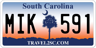 SC license plate MIK591