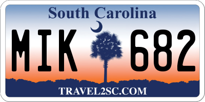 SC license plate MIK682