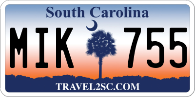 SC license plate MIK755