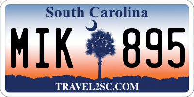 SC license plate MIK895