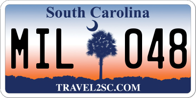 SC license plate MIL048
