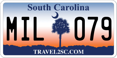 SC license plate MIL079