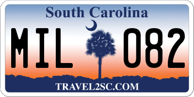 SC license plate MIL082