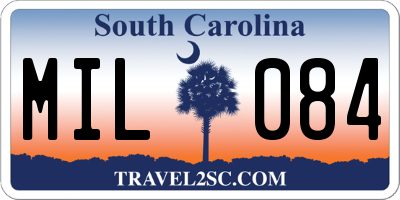 SC license plate MIL084