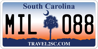 SC license plate MIL088