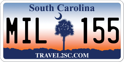 SC license plate MIL155
