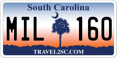 SC license plate MIL160