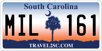 SC license plate MIL161