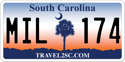 SC license plate MIL174