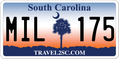 SC license plate MIL175
