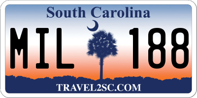 SC license plate MIL188