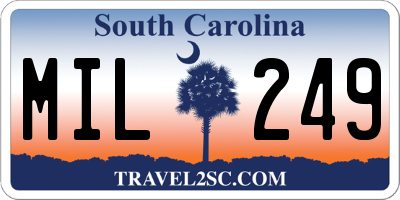 SC license plate MIL249