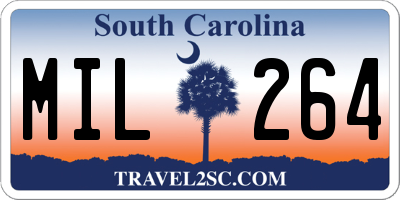SC license plate MIL264