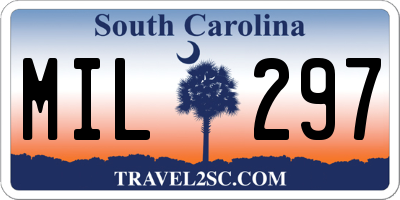 SC license plate MIL297