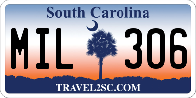 SC license plate MIL306