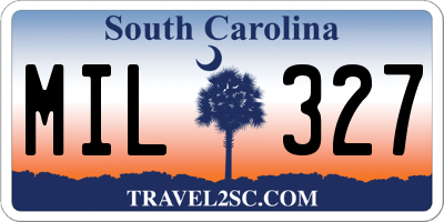 SC license plate MIL327