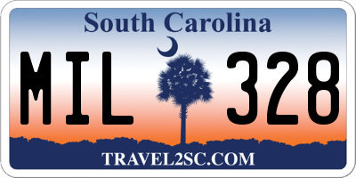 SC license plate MIL328