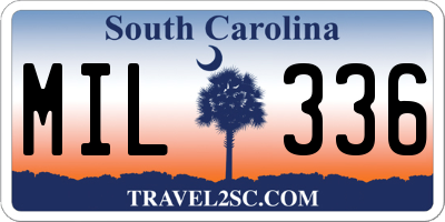 SC license plate MIL336